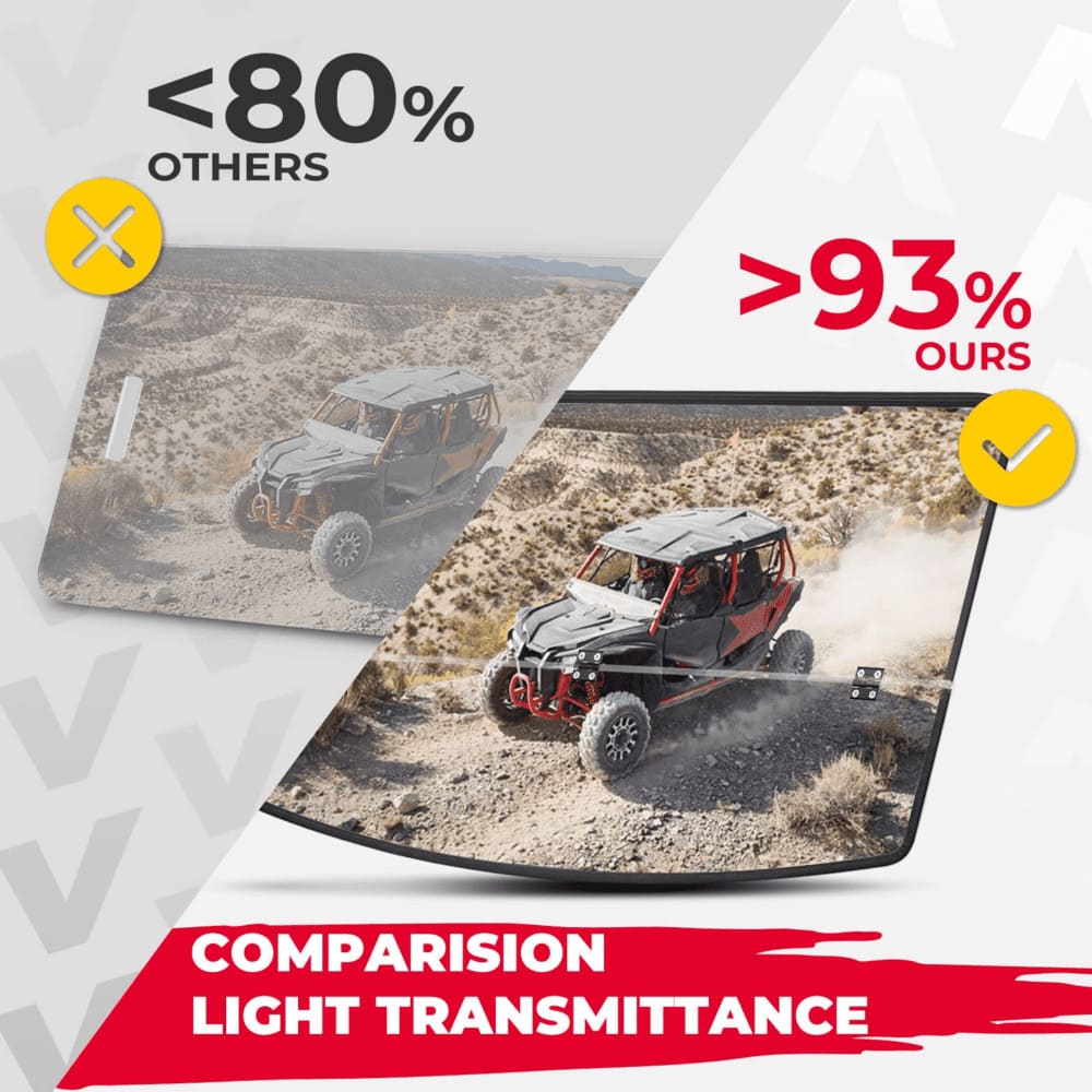 Kemimoto '17-'23 Polaris Ranger 1000 /XP 1000 2-In-1 Flip Up Windshield