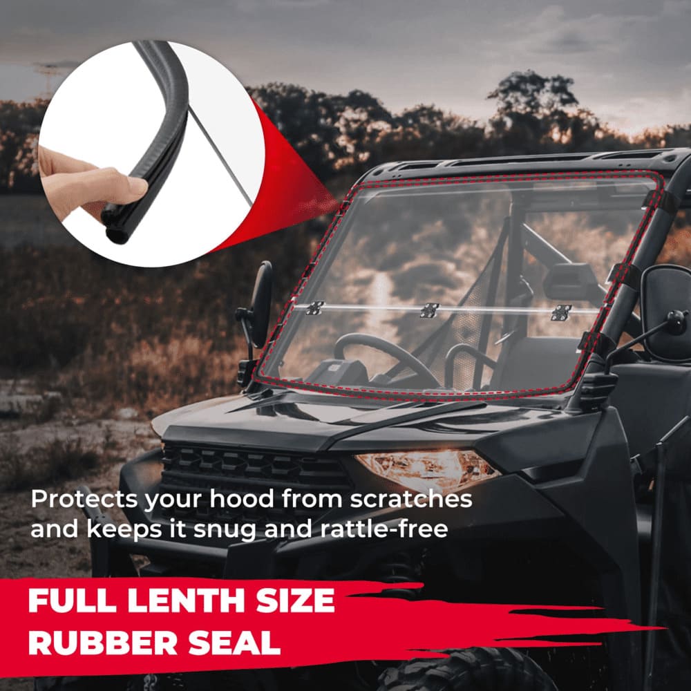 Kemimoto '17-'23 Polaris Ranger 1000 /XP 1000 2-In-1 Flip Up Windshield