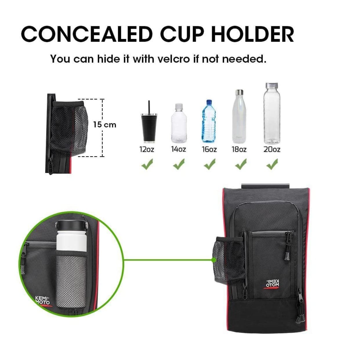 Kemimoto '17-'24 Can-Am Maverick X3 Door Bags & Center Bag