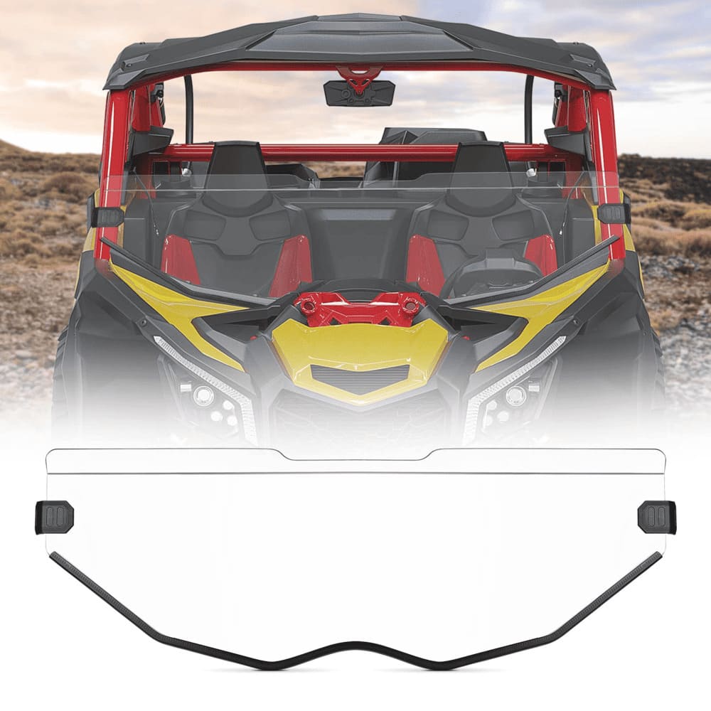 Kemimoto '17-'24 Can-Am Maverick X3 Front Half Windshield