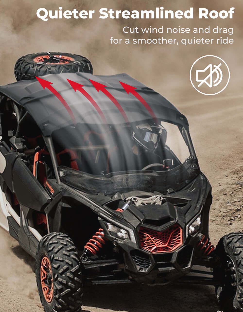 Kemimoto '17-'24 Can-Am Maverick X3 Max 4 Seat Sport Hard Roof