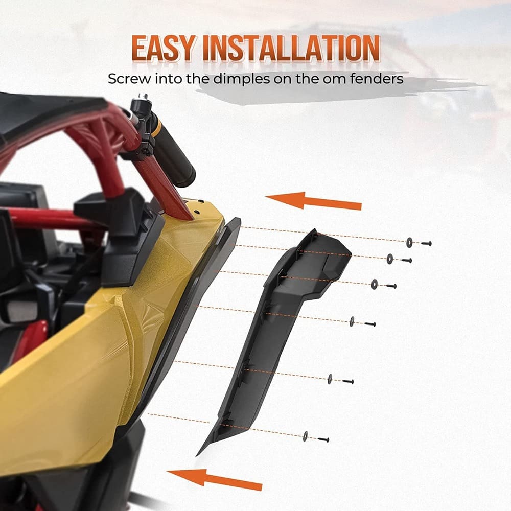 Kemimoto '17-'24 Can-Am Maverick X3 Fender Flares/ Side Mirrors & Door Bags