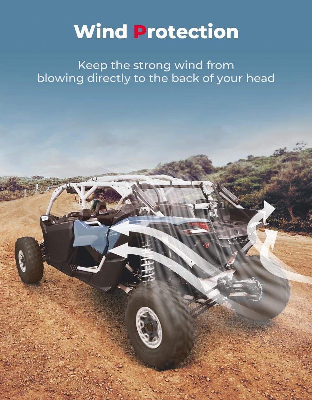 Kemimoto '17-'24 Can-Am Maverick X3 Max Soft Rear Windshield