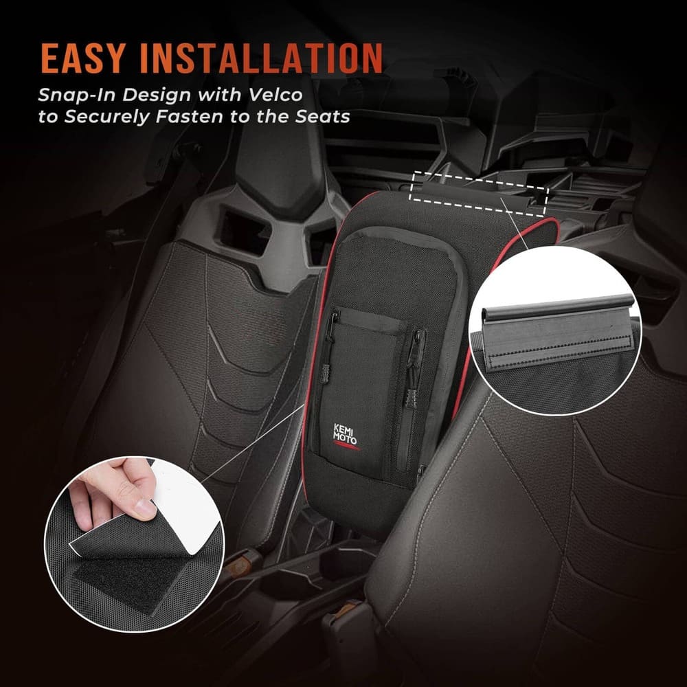Kemimoto '17-'24 Can-Am Maverick X3 Tablet Holder & Console Storage Bag