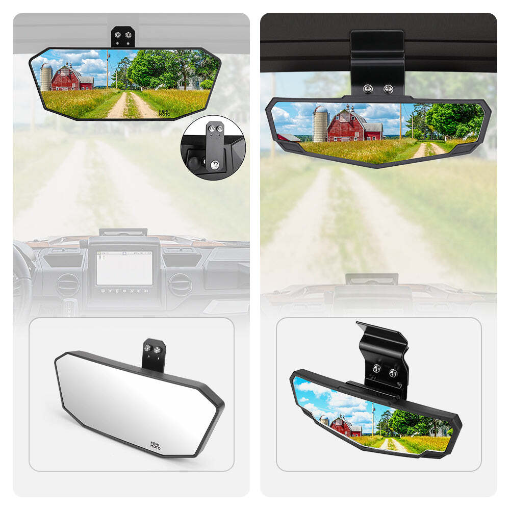 Kemimoto '17-'24 Polaris Ranger XP 1000 Upgraded Rear View Mirror