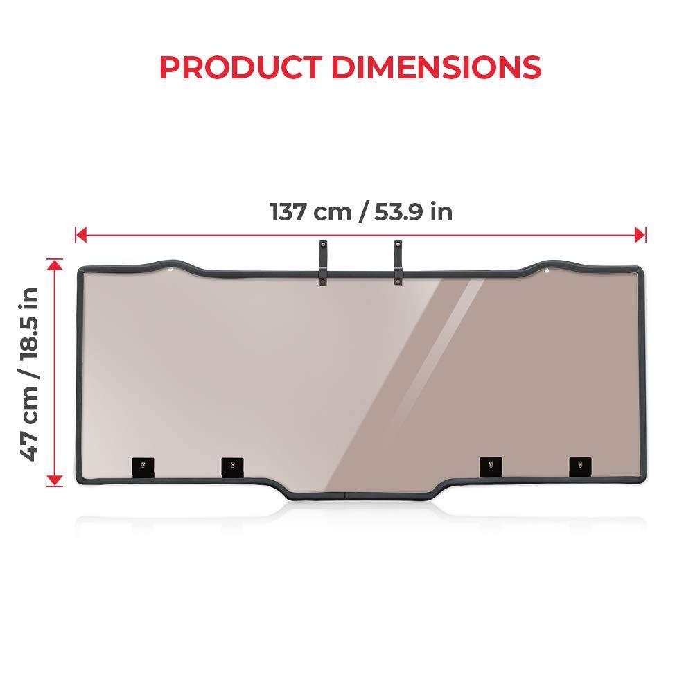 Kemimoto '17-'24 Polaris Ranger XP 1000/ Crew Tint Anti UV Rear Windshield