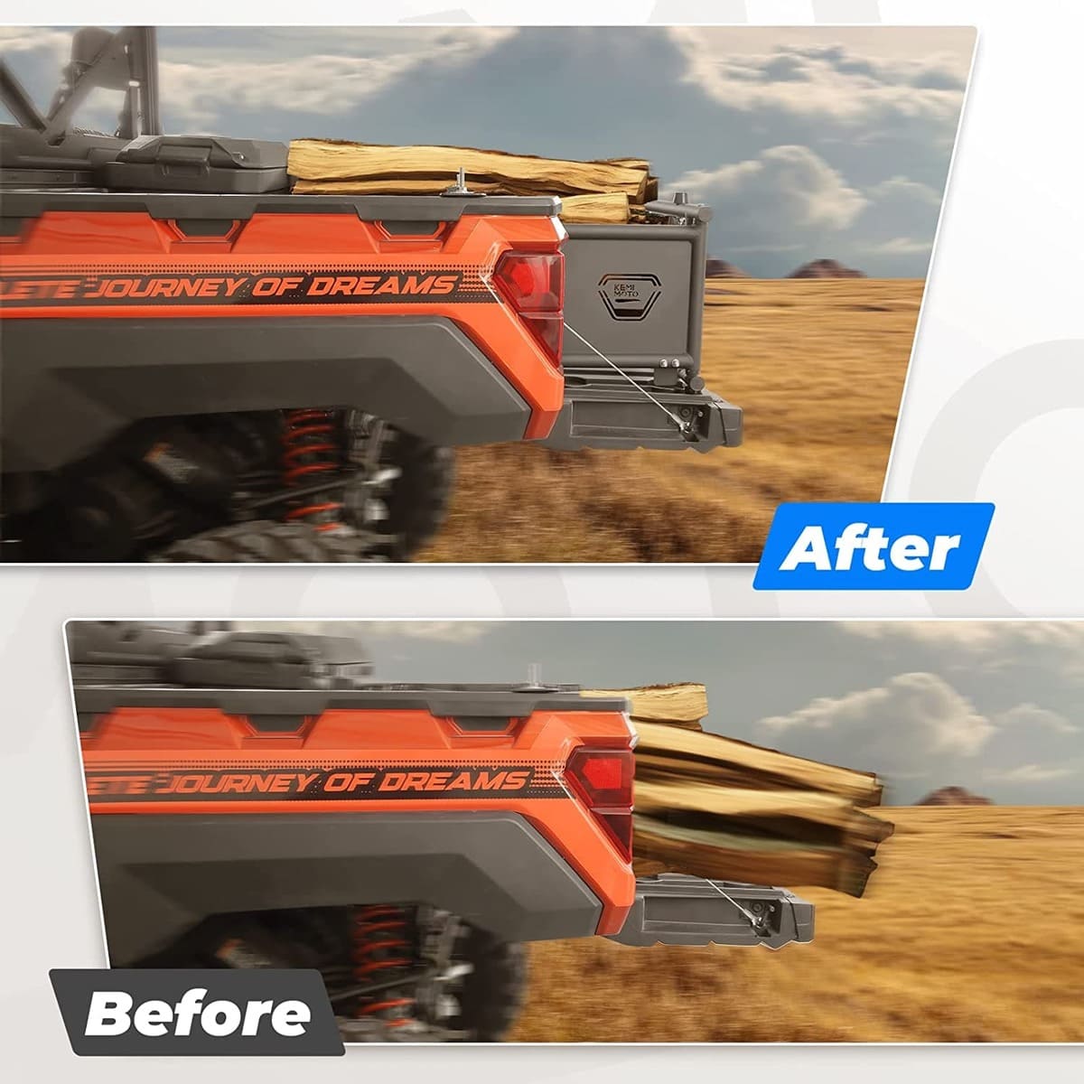Kemimoto '17-'24 Polaris Ranger XP 1000 UTV Tailgate Extender