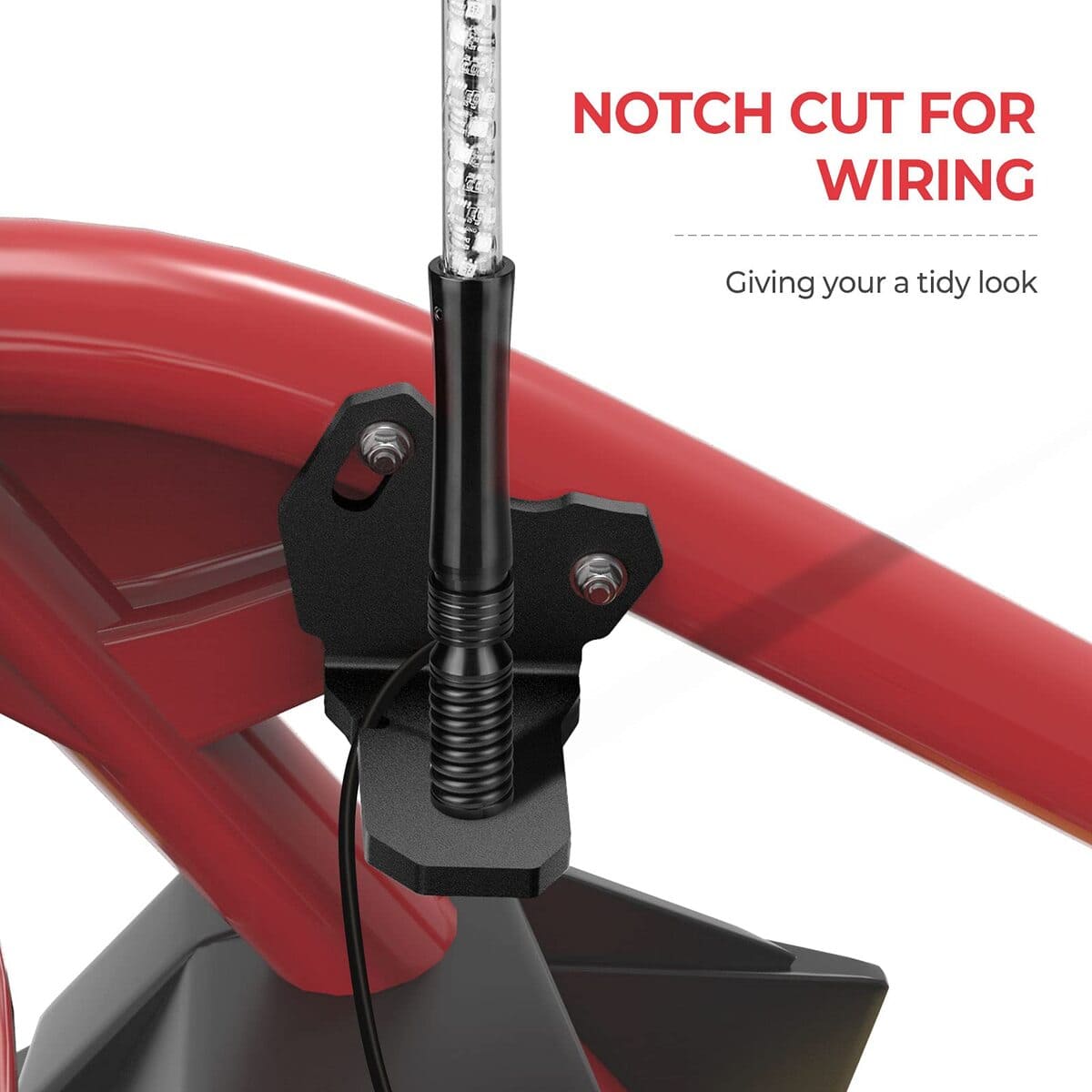 Kemimoto '17-'25 Can-Am Maverick X3 Adjustable Whip Light Flag Mount - 2 Pcs