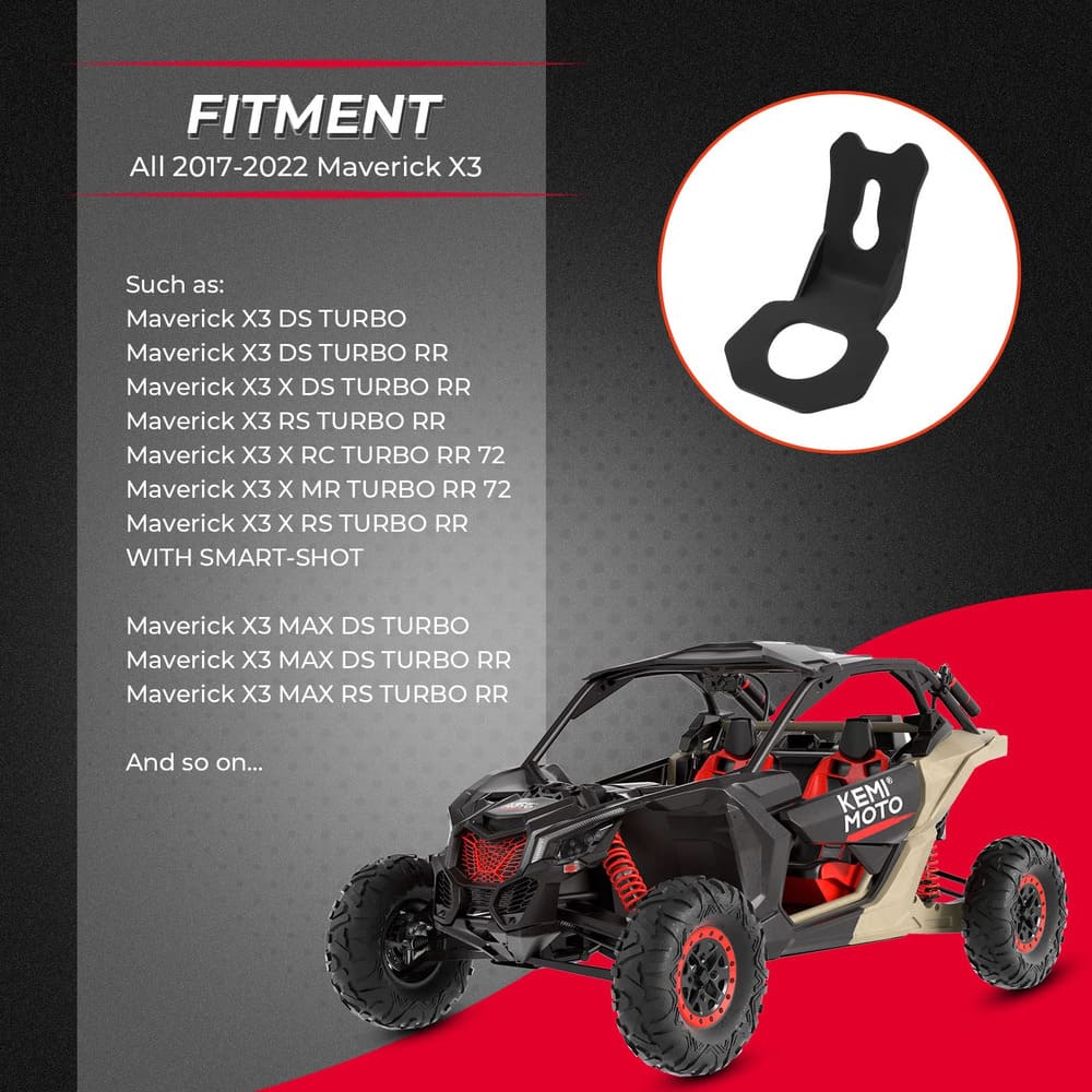 Kemimoto '17-'25 Can-Am Maverick X3 Tie Down Brackets Hooks - 4 Pcs