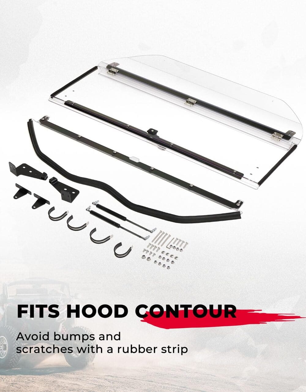 Kemimoto '17-'25 Can-Am Maverick X3 Scratch Resistant PC Flip Windshield