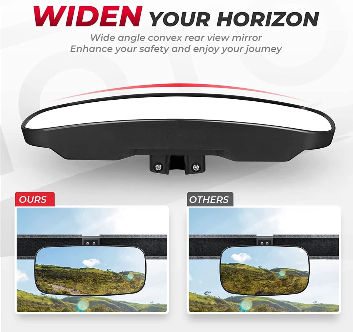 Kemimoto '17-'25 Polaris Ranger XP 1000 UTV Rear View Mirror