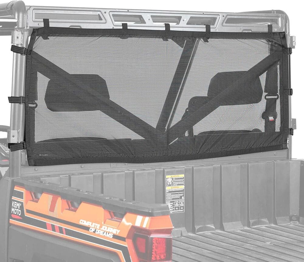 Kemimoto '17-'25 Polaris Ranger XP 1000 UTV Sunshade Soft Rear Window Net