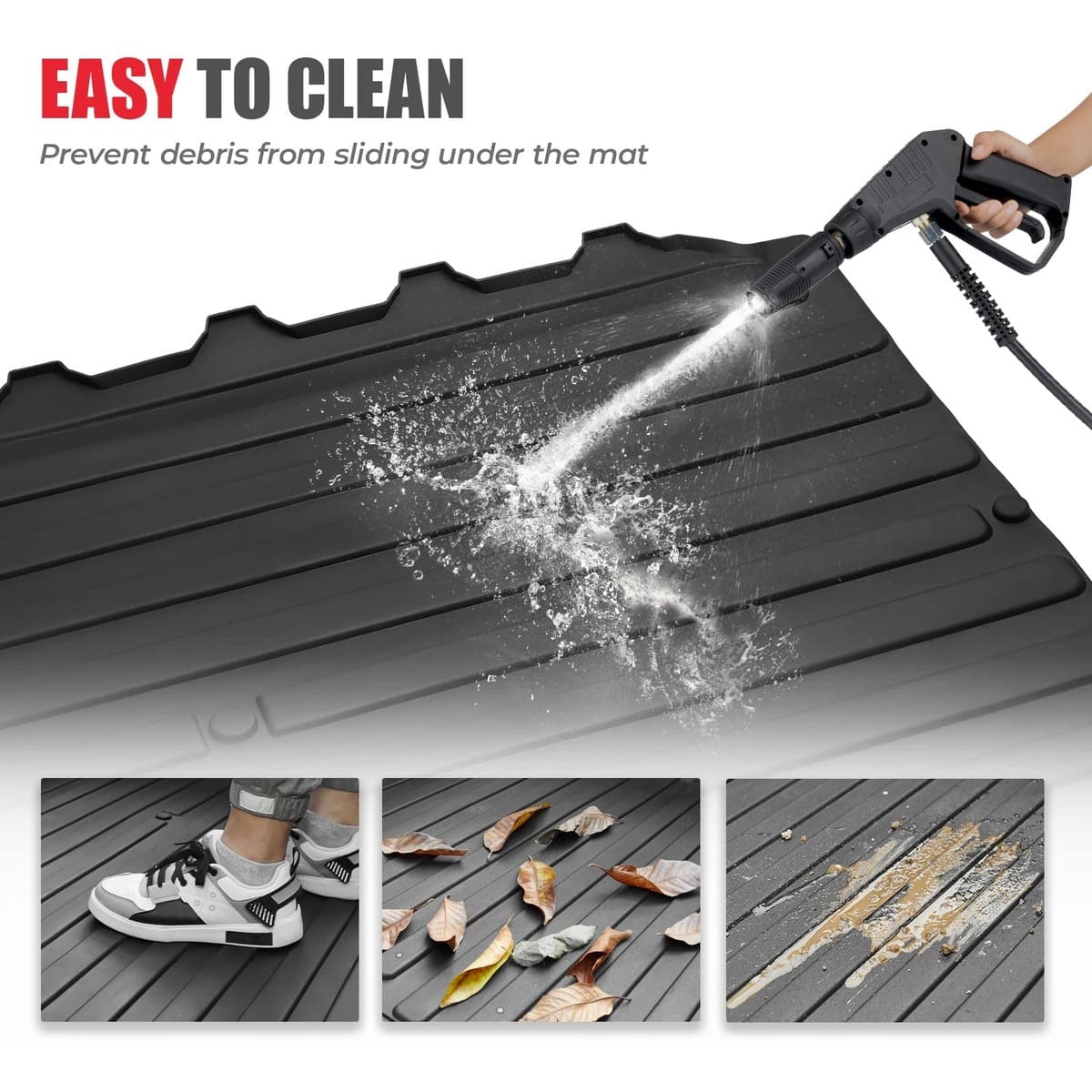 Kemimoto '18-'24 Polaris Ranger Crew XP 1000 Bed Mat Cargo Liner