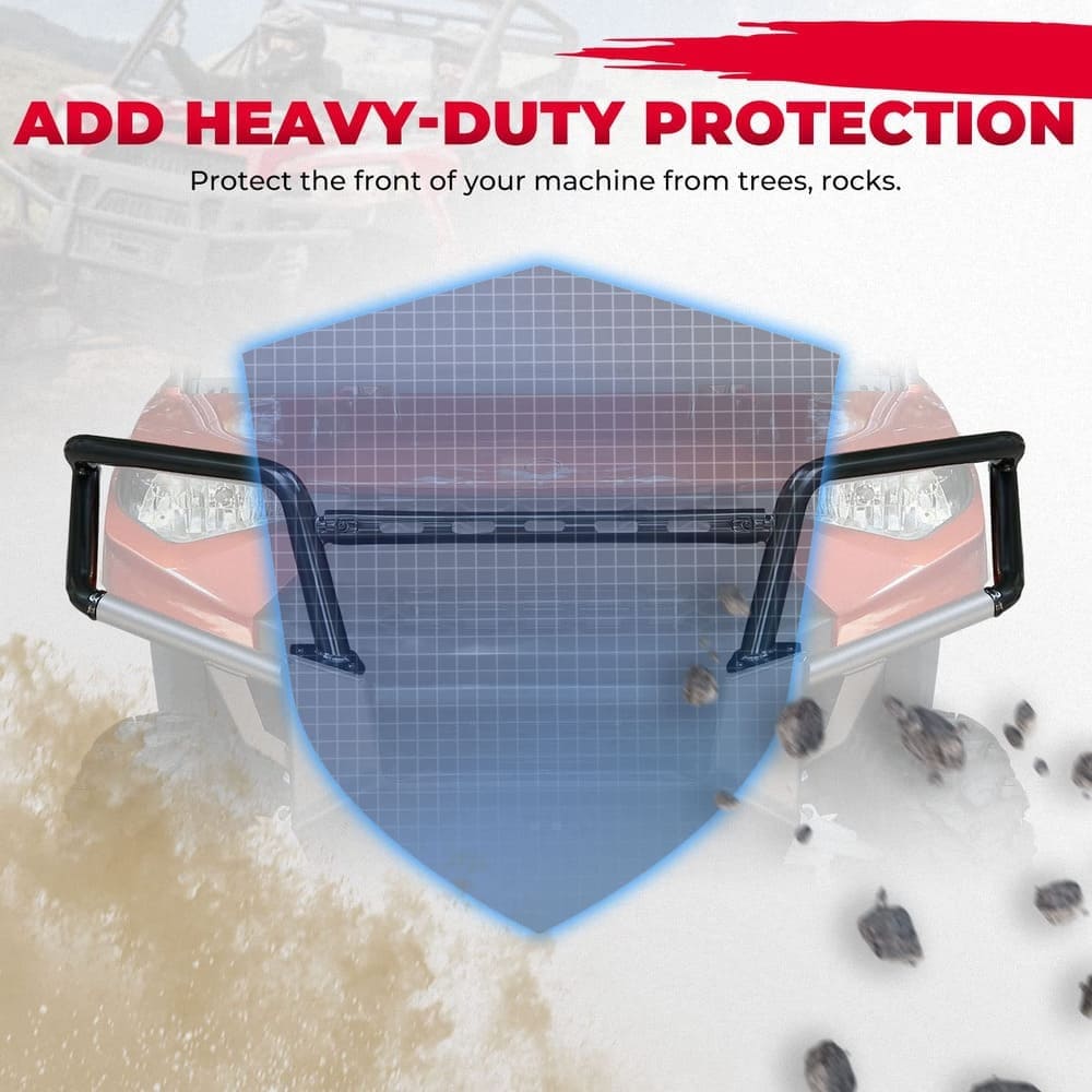 Kemimoto '18-'24 Polaris Ranger XP 1000 Front Bumper & Upper Brush Guard