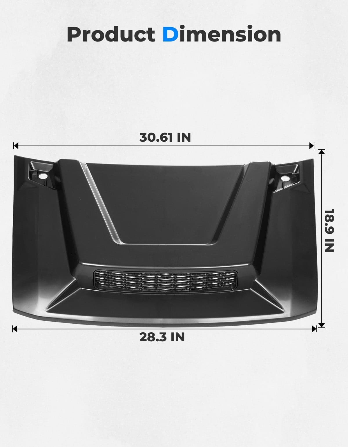 Kemimoto '18-'24 Polaris Ranger XP 1000/Crew Hood Scoop