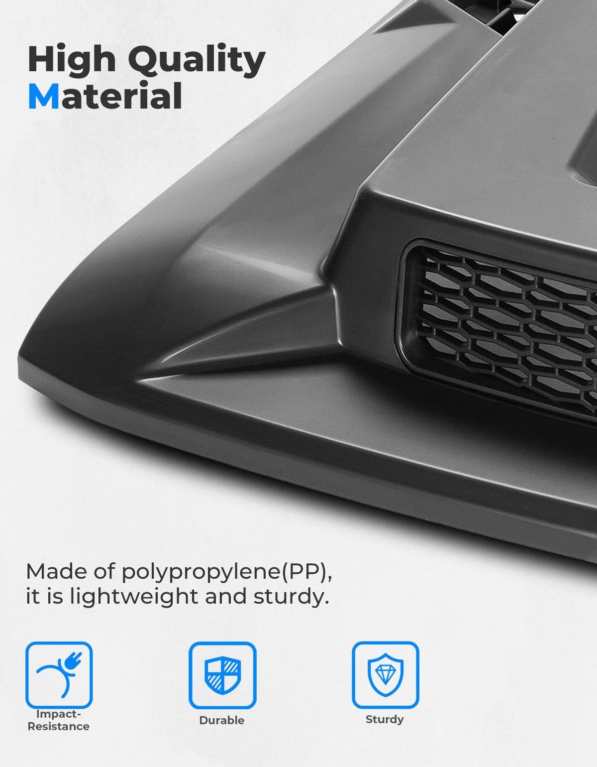 Kemimoto '18-'24 Polaris Ranger XP 1000/Crew Hood Scoop