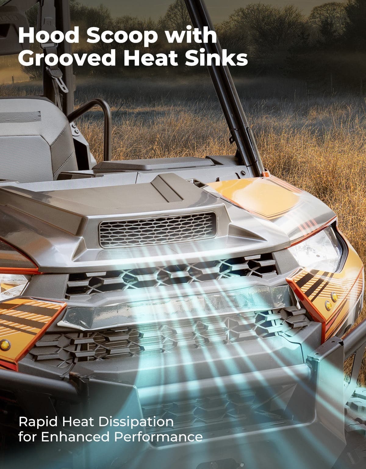 Kemimoto '18-'24 Polaris Ranger XP 1000/Crew Hood Scoop