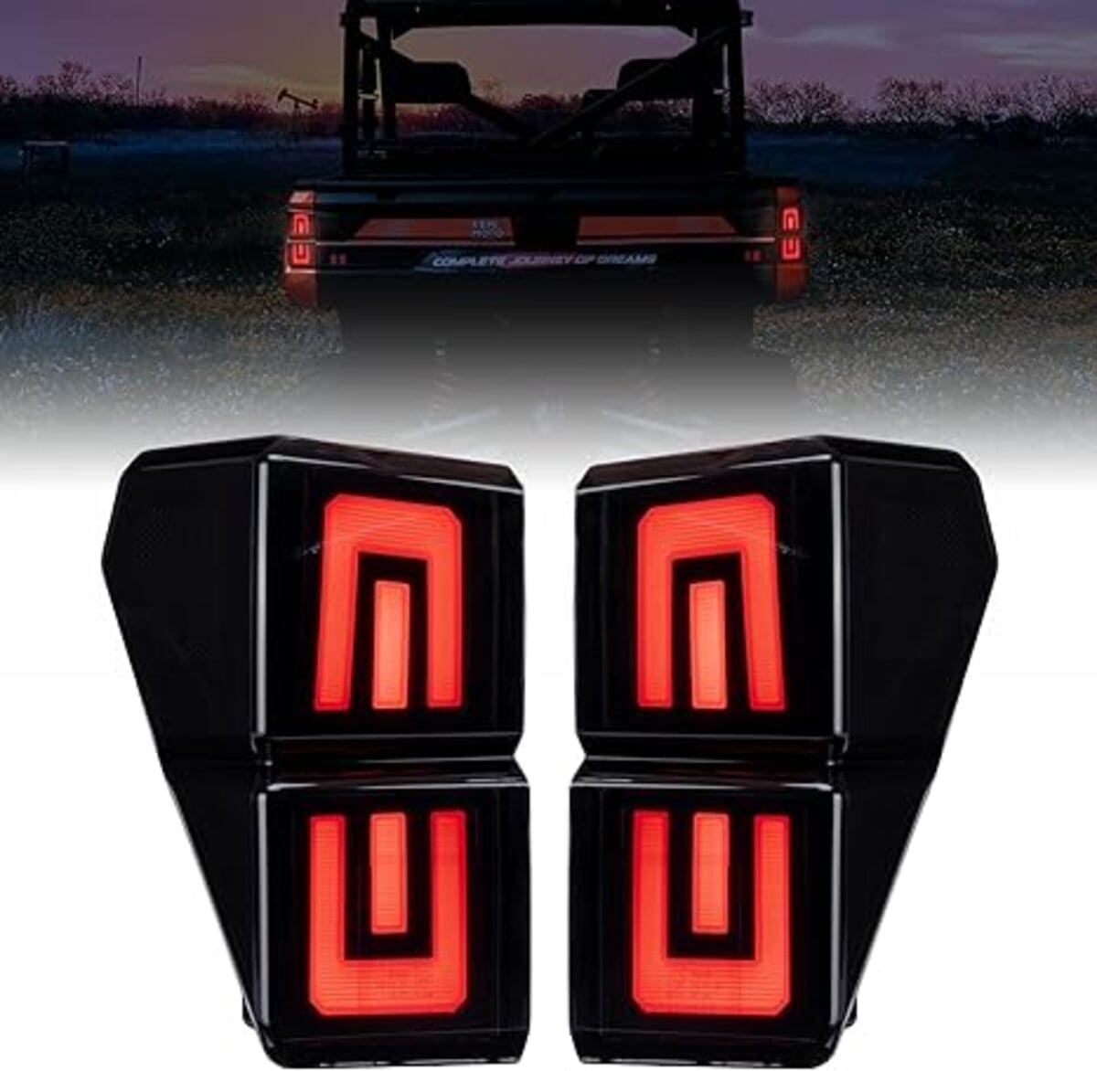 Kemimoto '18-'24 Polaris Ranger XP 1000 Upgraded Tail Lights