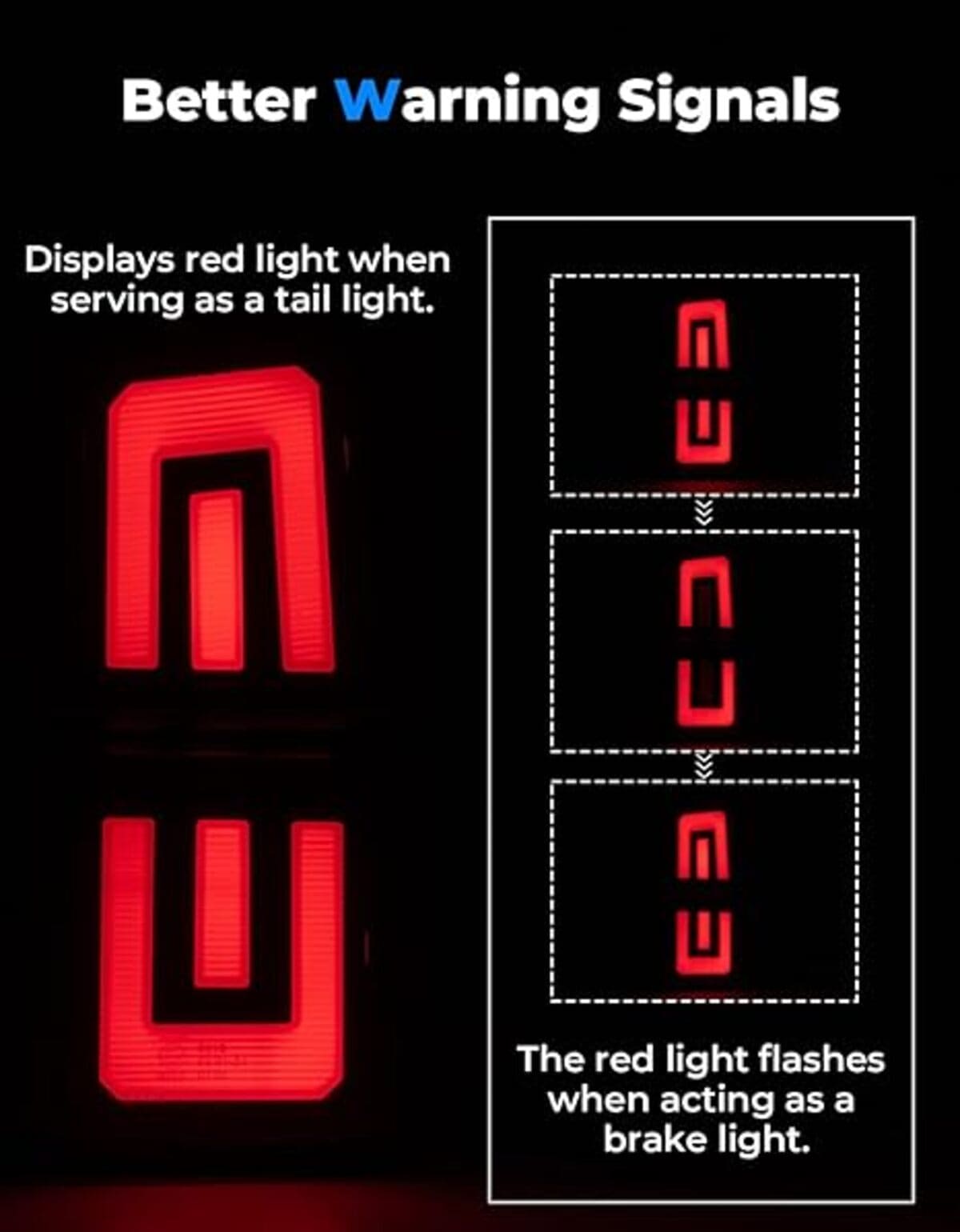 Kemimoto '18-'24 Polaris Ranger XP 1000 Upgraded Tail Lights