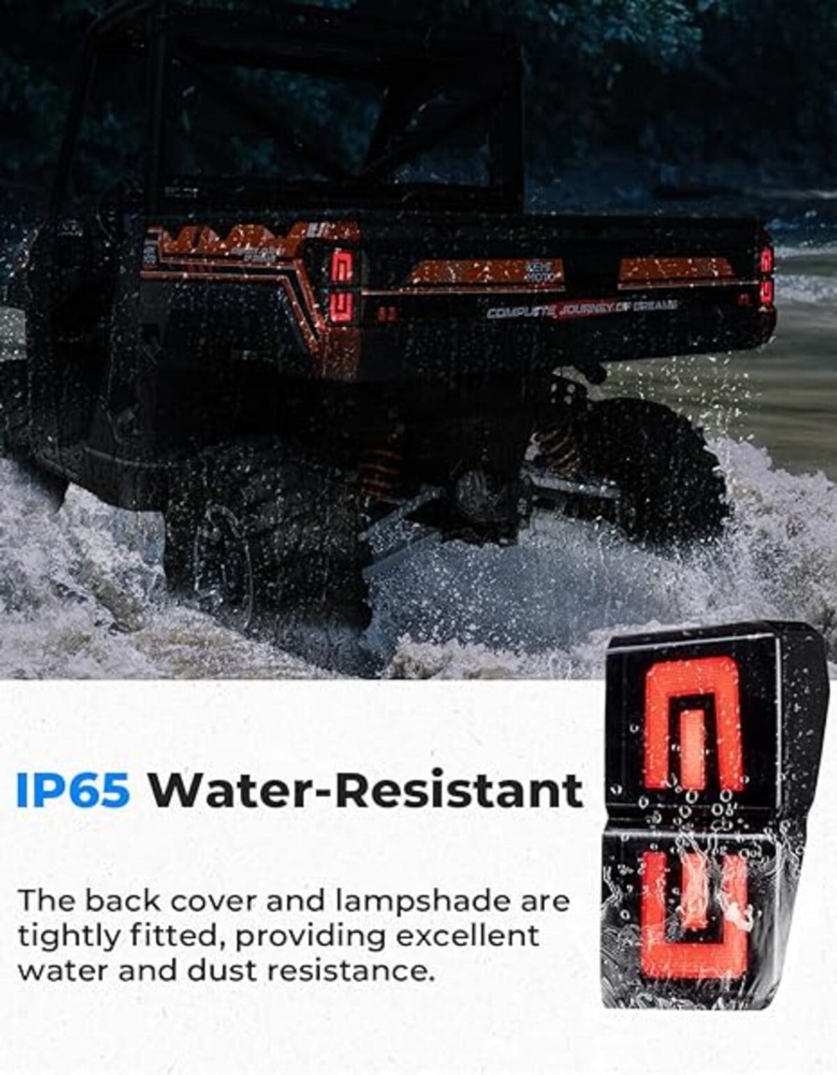 Kemimoto '18-'24 Polaris Ranger XP 1000 Upgraded Tail Lights