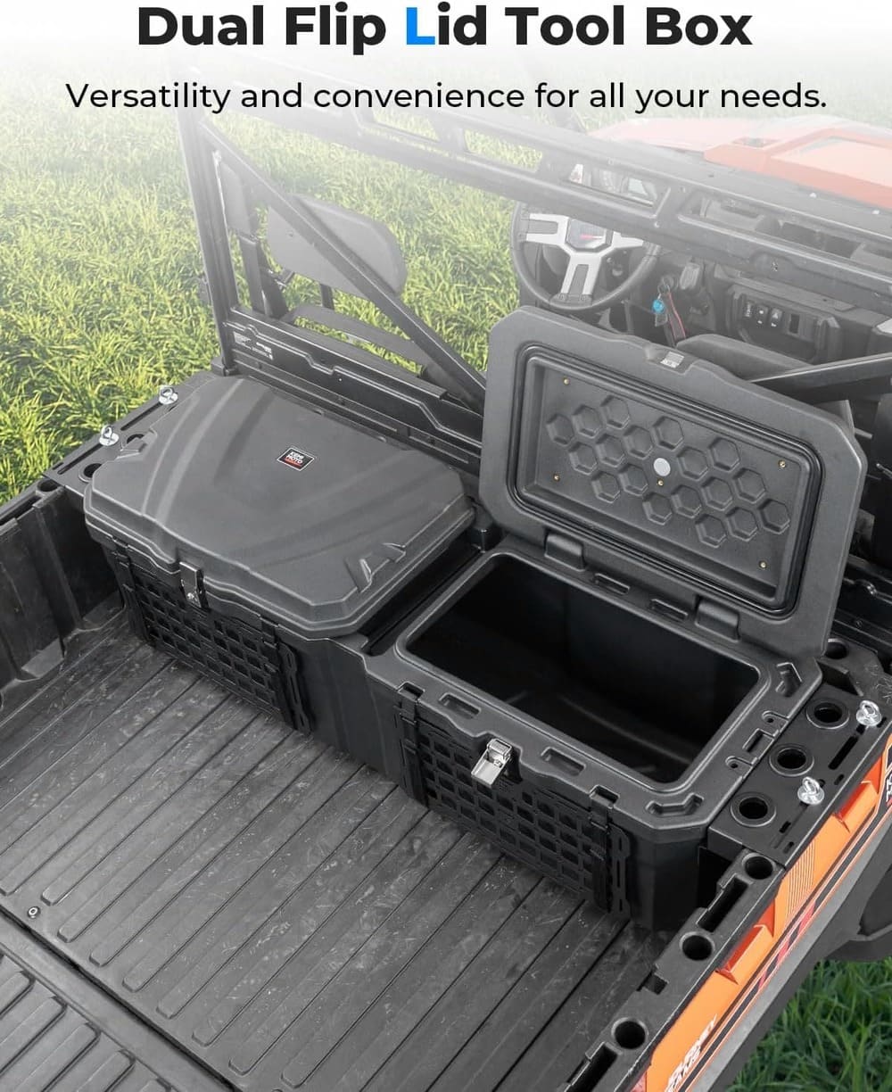 Kemimoto '18-'24 Polaris Ranger XP 1000 UTV Bed Box -29 Gallon