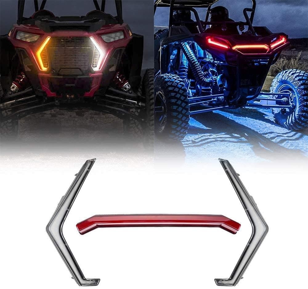 Kemimoto '19-'23 Polaris RZR IP67 Front LED Street Legal Light Kits