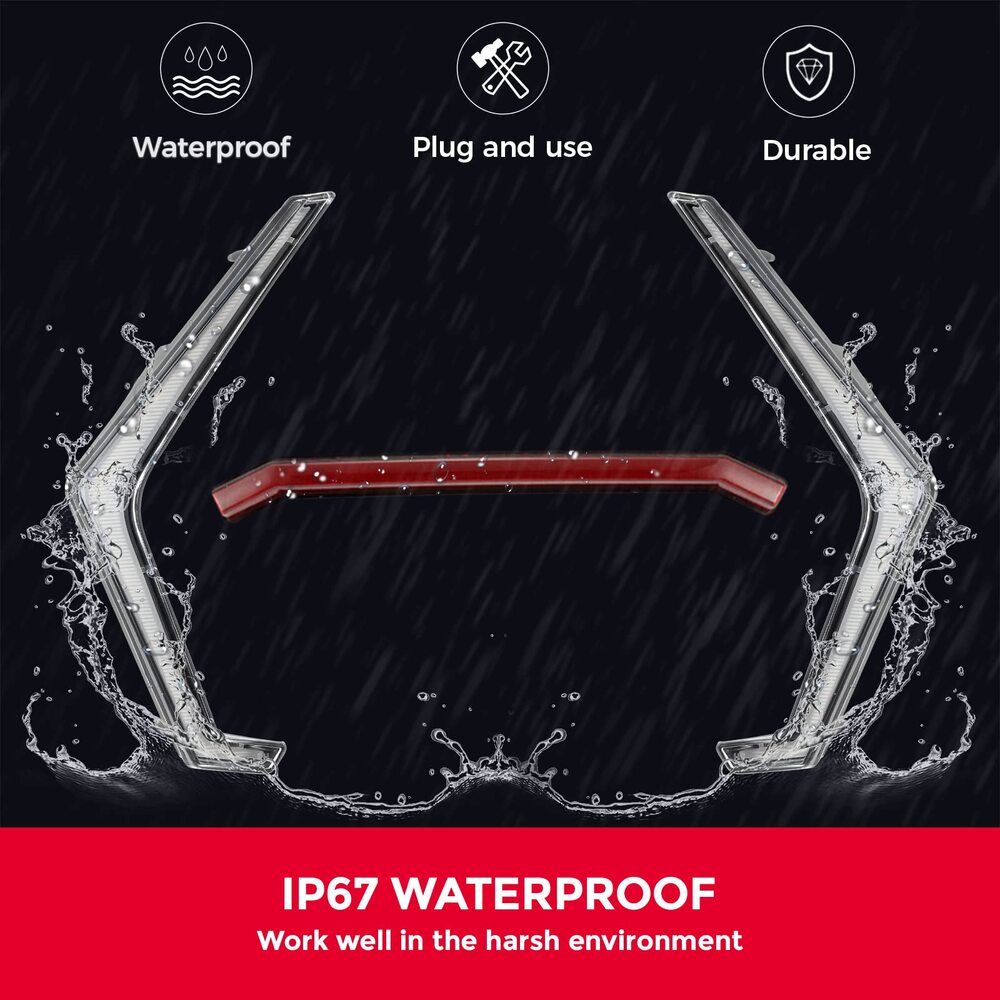 Kemimoto '19-'23 Polaris RZR XP 1000 Fang Lights & Front Grill Light