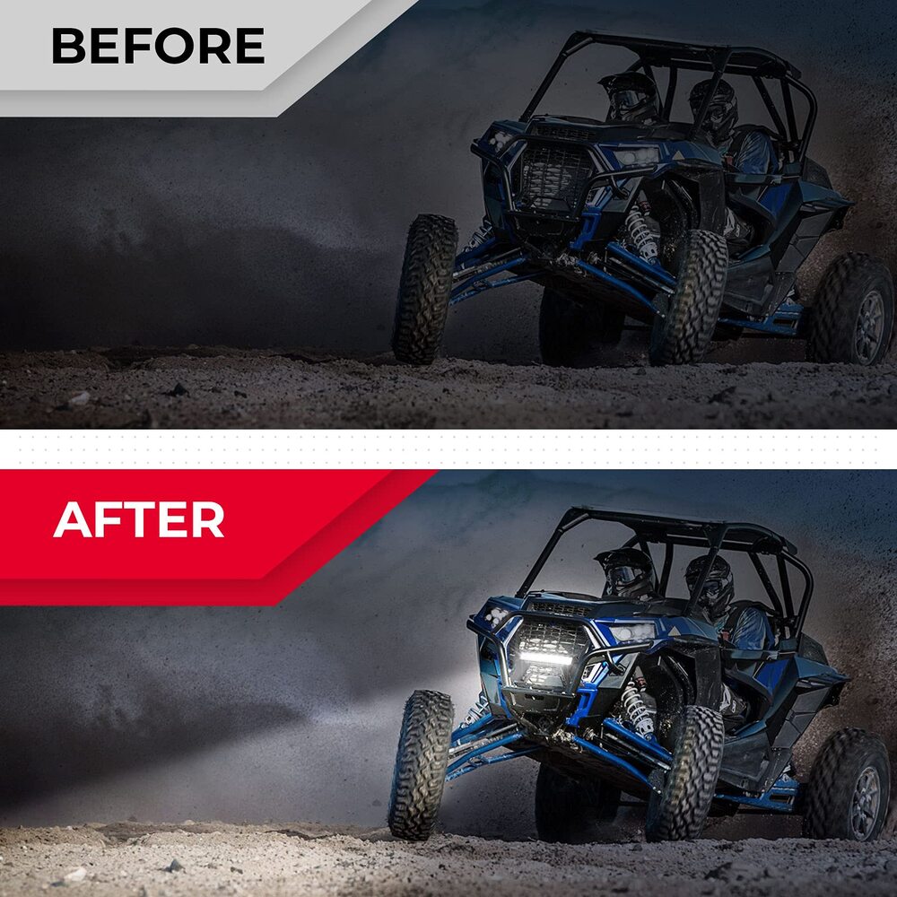 Kemimoto '19-'23 Polaris RZR XP 1000 Fang Lights & Front Grill Light