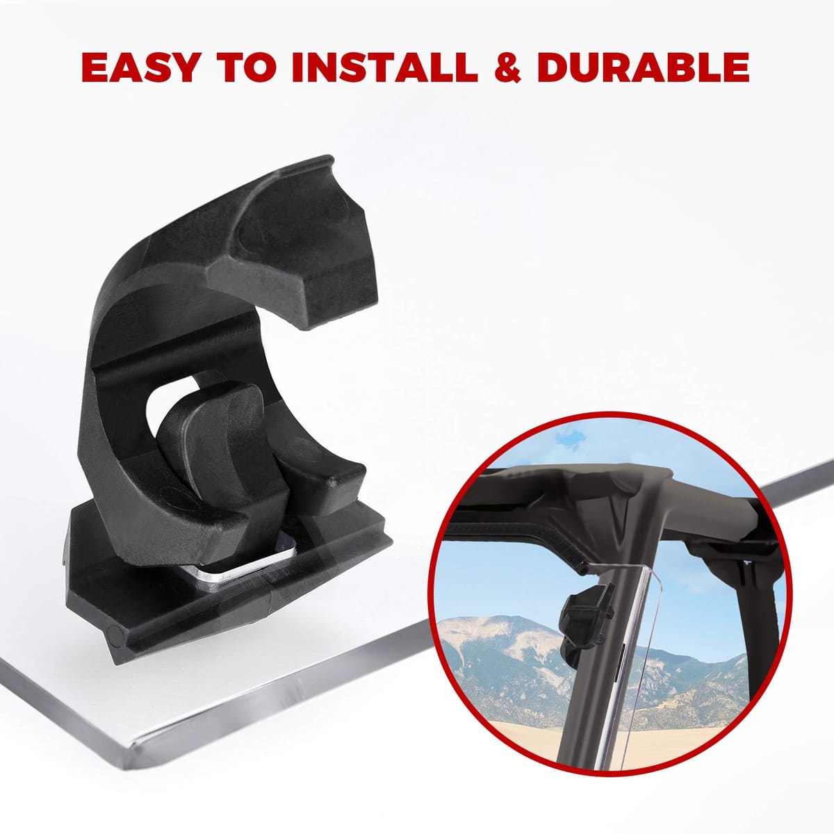 Kemimoto '19-'23 Polaris RZR XP 1000 Front Windshield w/ Adjustable Vents