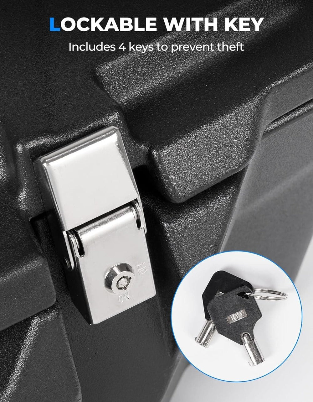 Kemimoto '19-'23 Polaris RZR XP 1000 100L UTV Rear Cargo Box