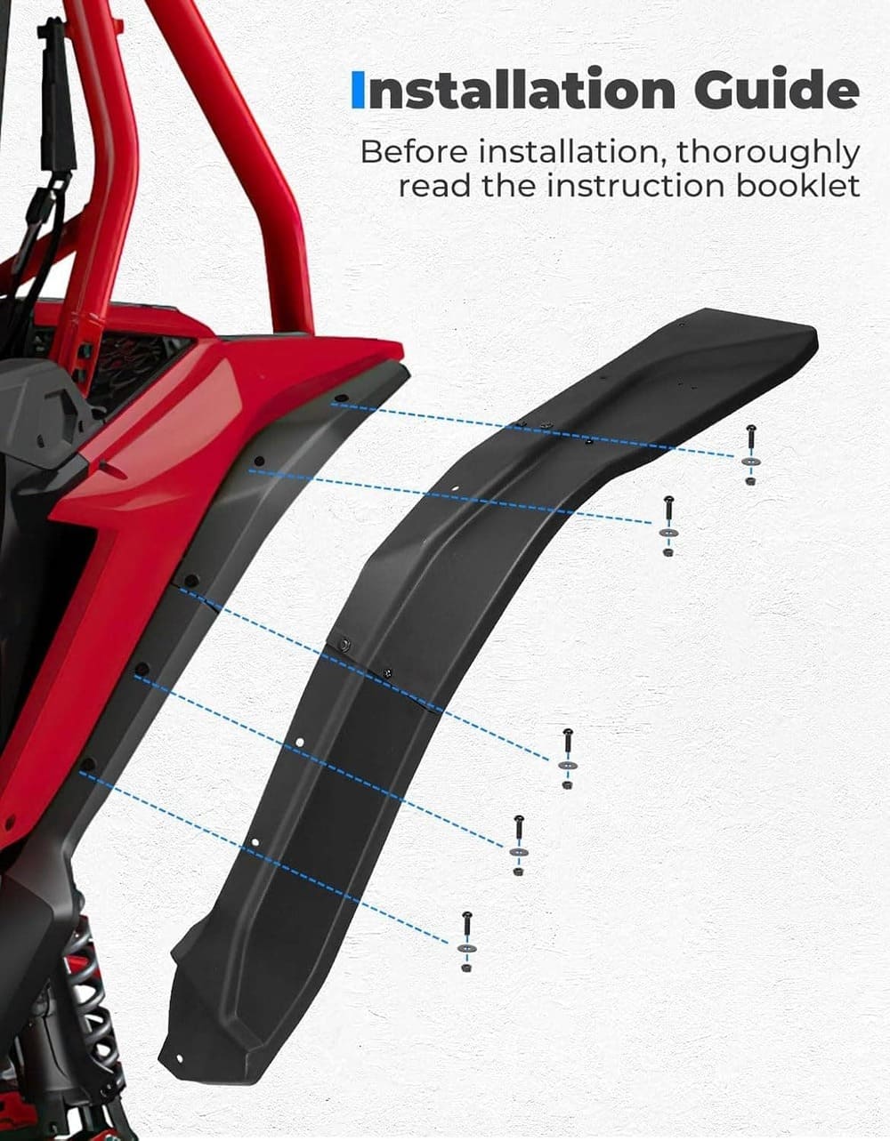 Kemimoto '19-'24 Honda Talon Wider Fender Flares Extensions