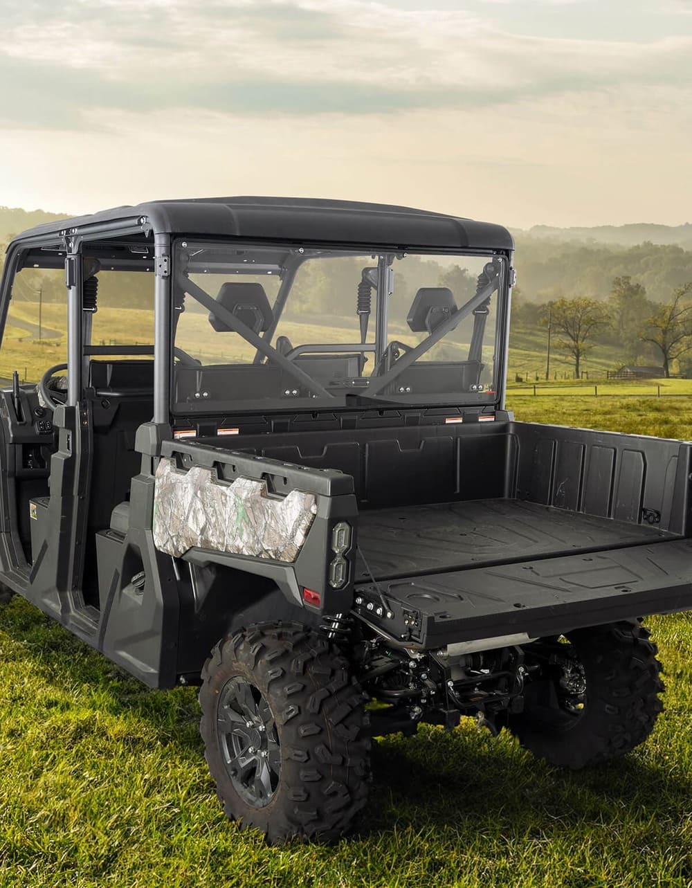 Kemimoto '19-'25 CFMoto UForce 1000 Clear 2-Sided Hard Coated Rear Windshield