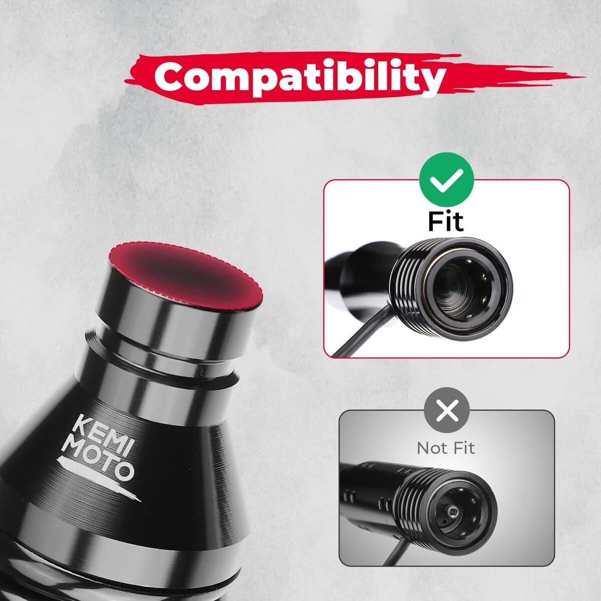 Kemimoto 2 Pcs UTV Spiral Whip Lights with Spring Bases