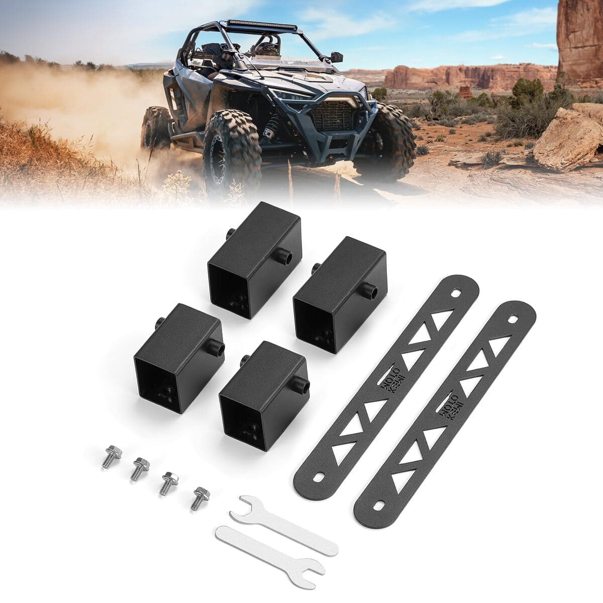 Kemimoto '20-'23 Polaris RZR PRO XP 2" Main Driver Seat Risers - 4 Pieces