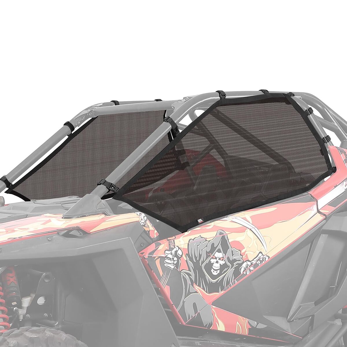 Kemimoto '20-'24 Polaris RZR PRO XP 2 Seat Window Net Roll Cage Mesh