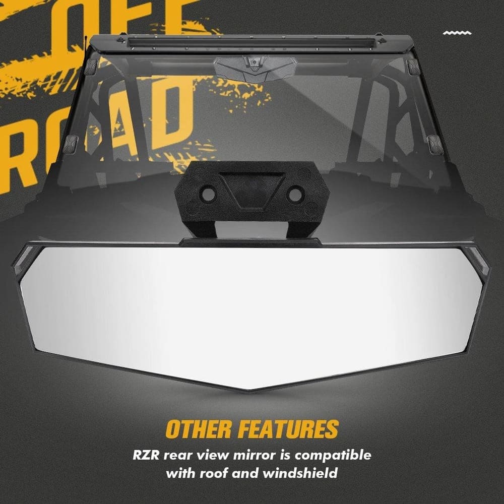 Kemimoto '20-'24 Polaris RZR Pro XP Center Rear View Mirror