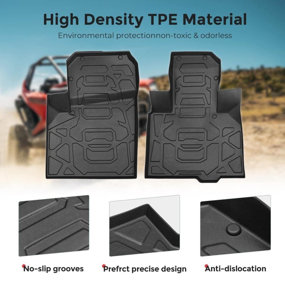 Kemimoto '20-'24 Polaris RZR Pro XP Floor Mats Liners