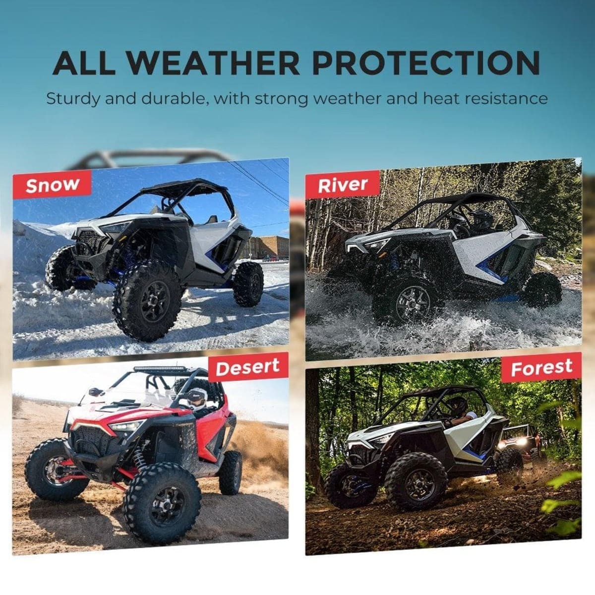 Kemimoto '20-'24 Polaris RZR Pro XP Floor Mats Liners