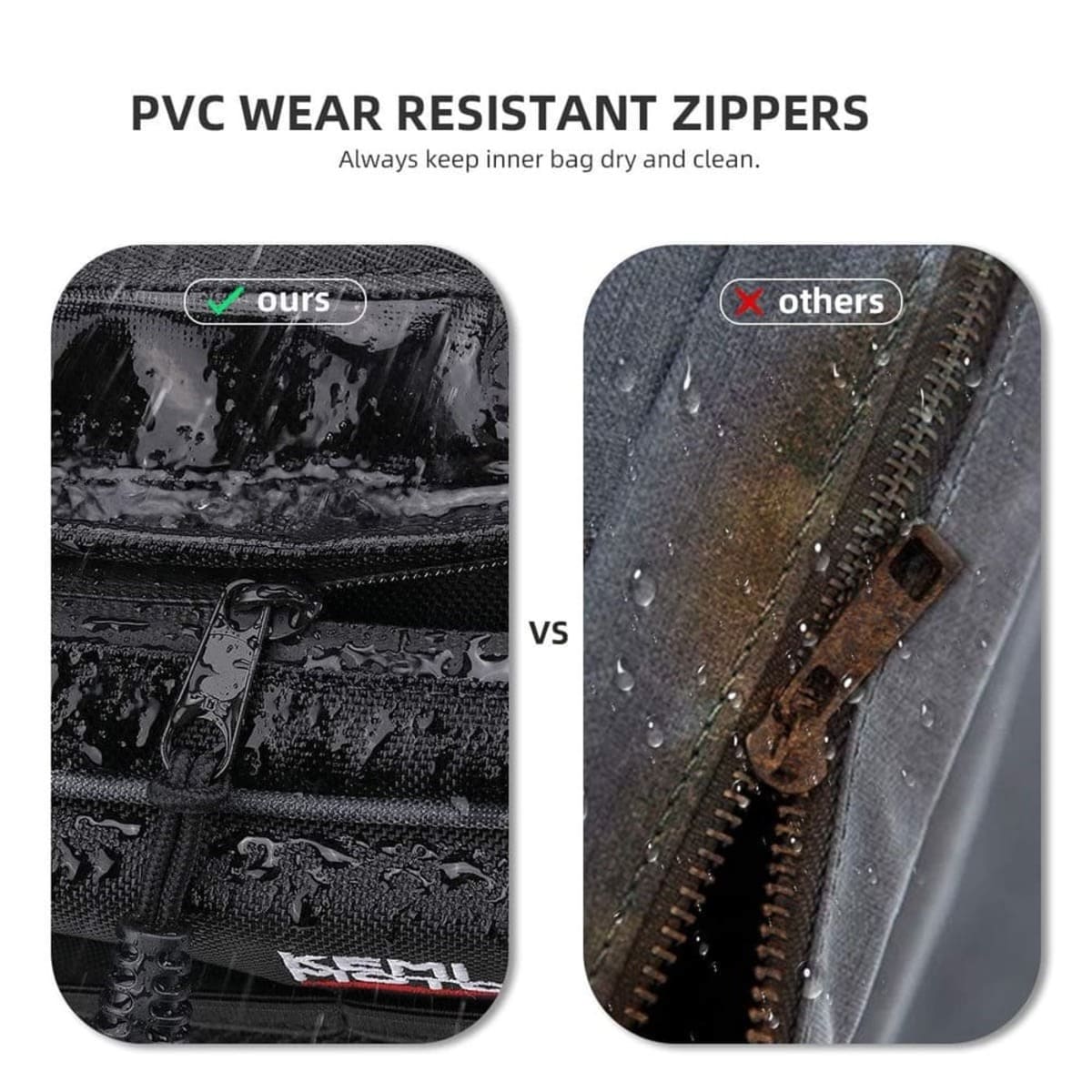 Kemimoto '20-'24 Polaris RZR Pro XP Front Door Bags with Removable Knee Pad