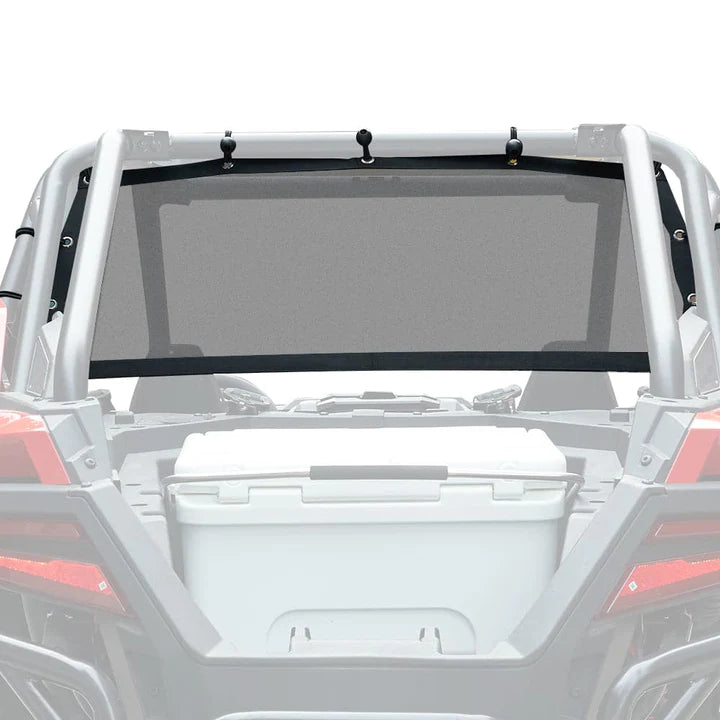 Kemimoto '20-'24 Polaris RZR Pro XP Soft Rear Window Net & Spare Tire Carrier