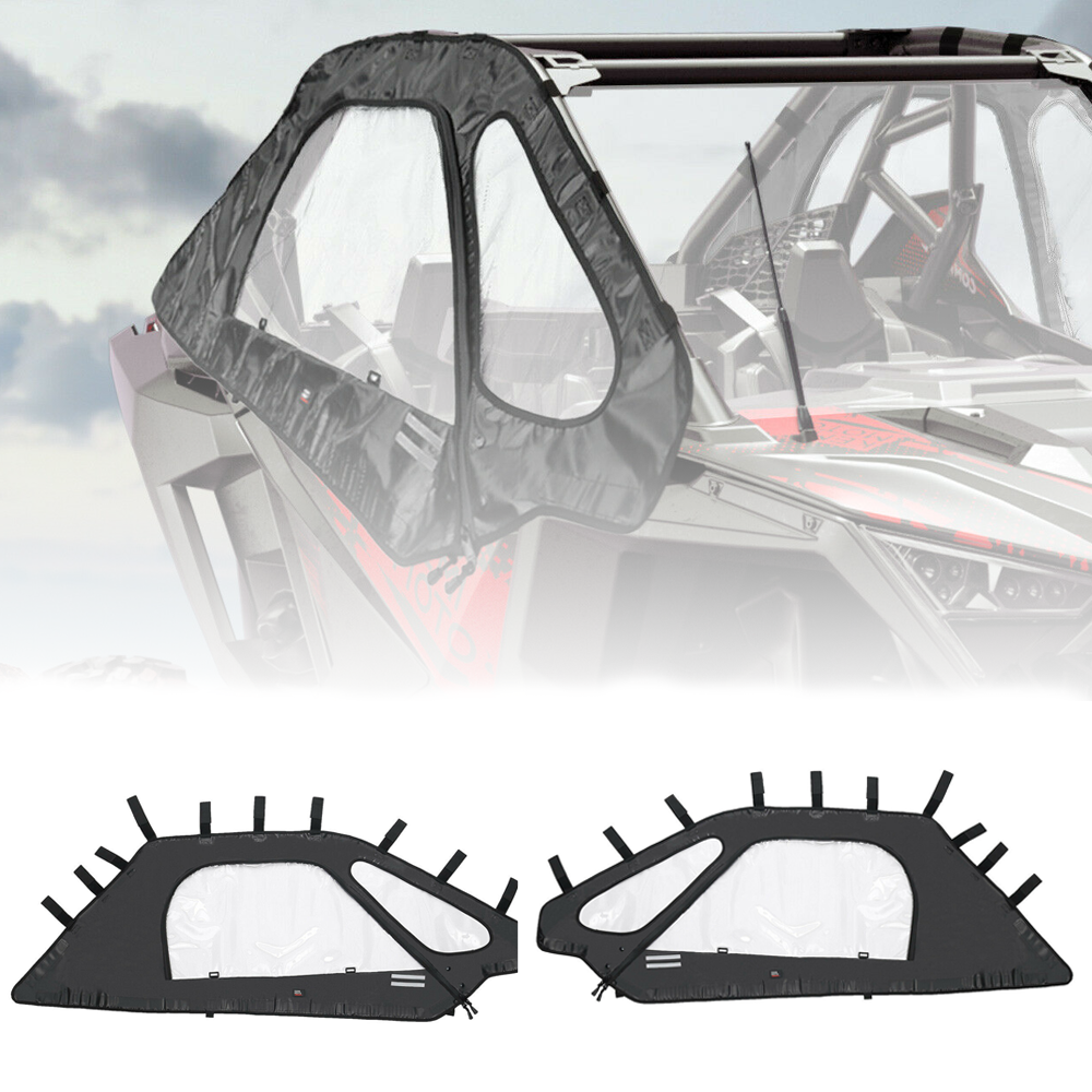 Kemimoto '20-'24 Polaris RZR Pro XP Upgraded Soft Upper Door Cab Enclosure