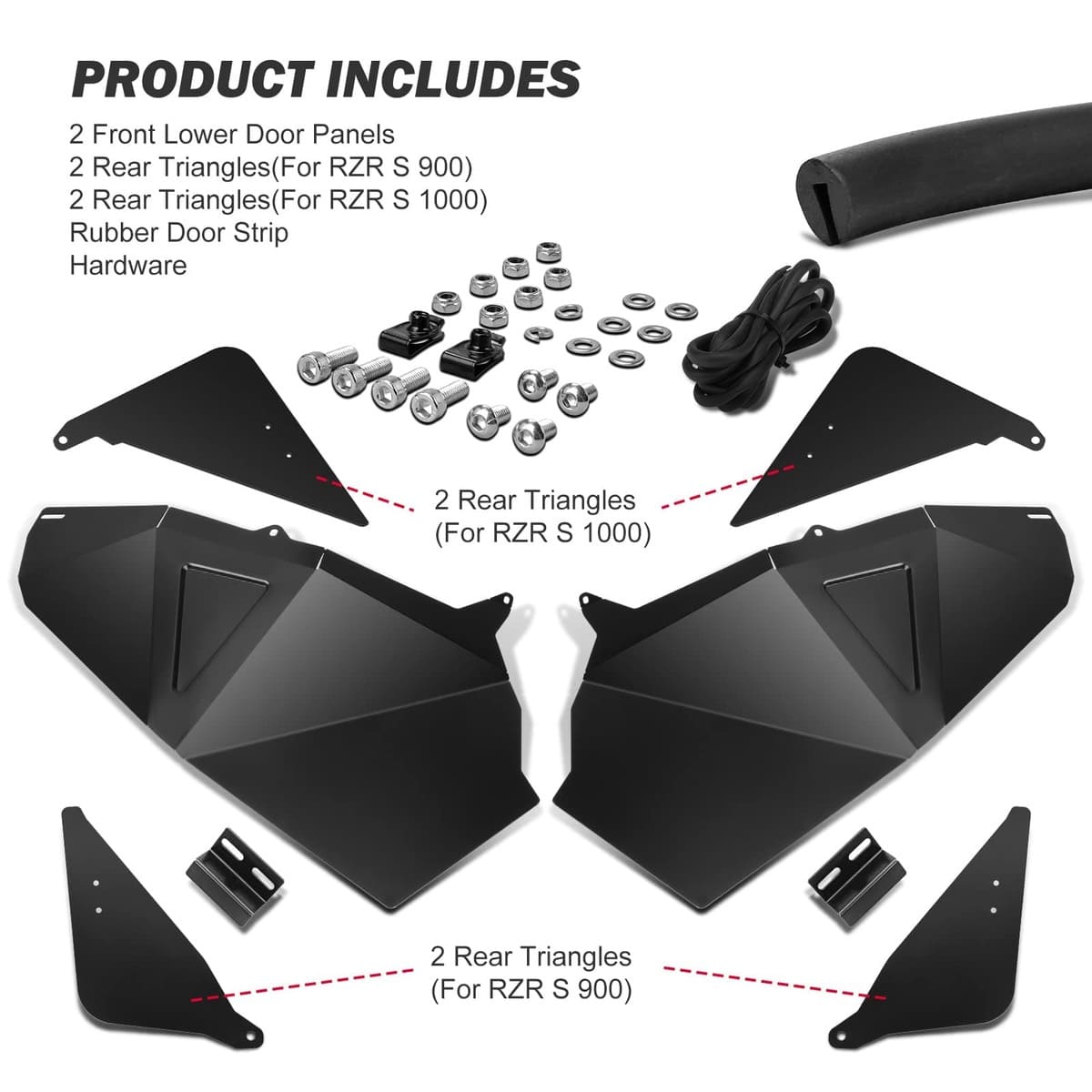 Kemimoto '21-'23 Polaris RZR XP 1000 Lower Door Panel Inserts