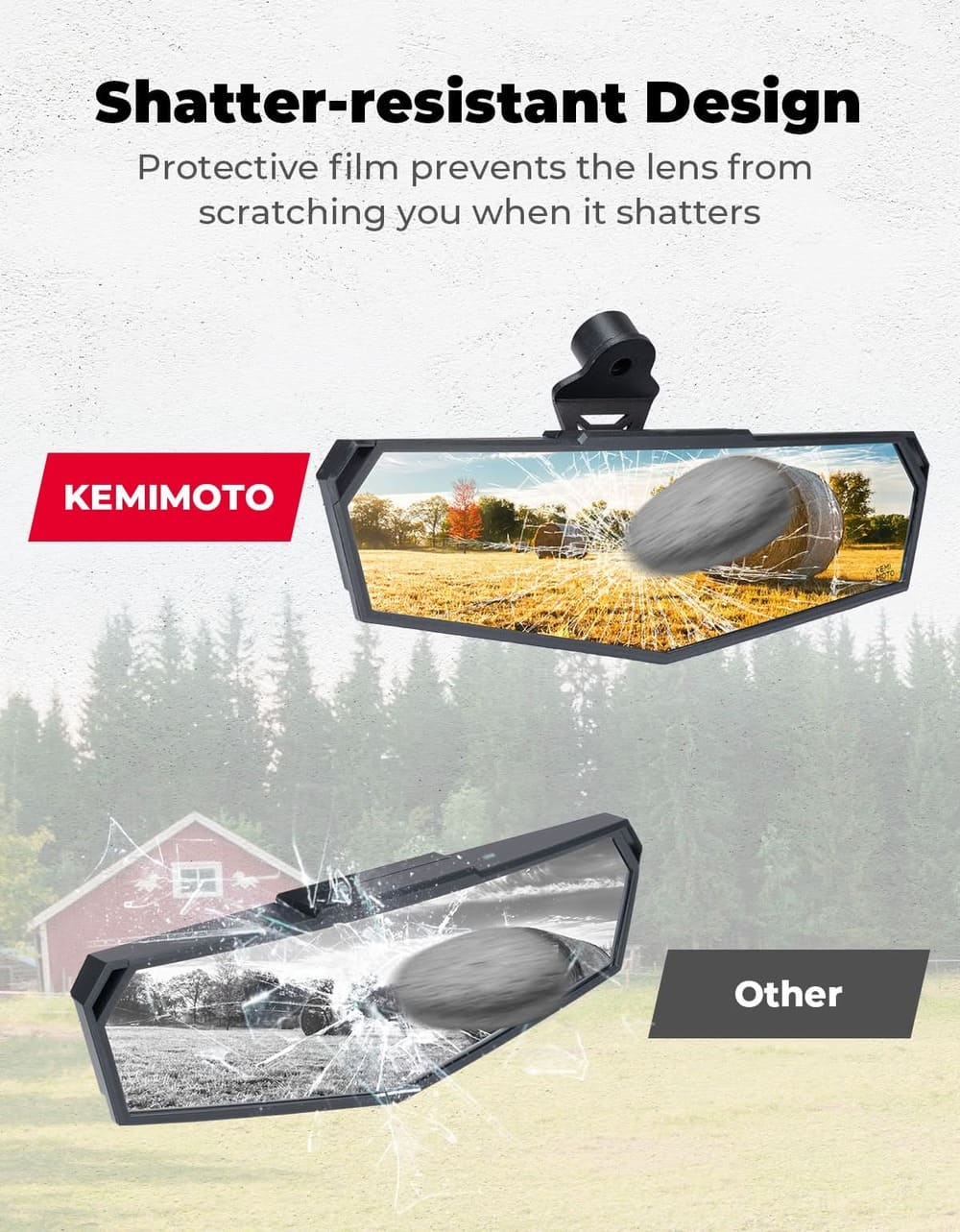 Kemimoto '21-'25 CF Moto UForce/ ZForce Rear View Mirror