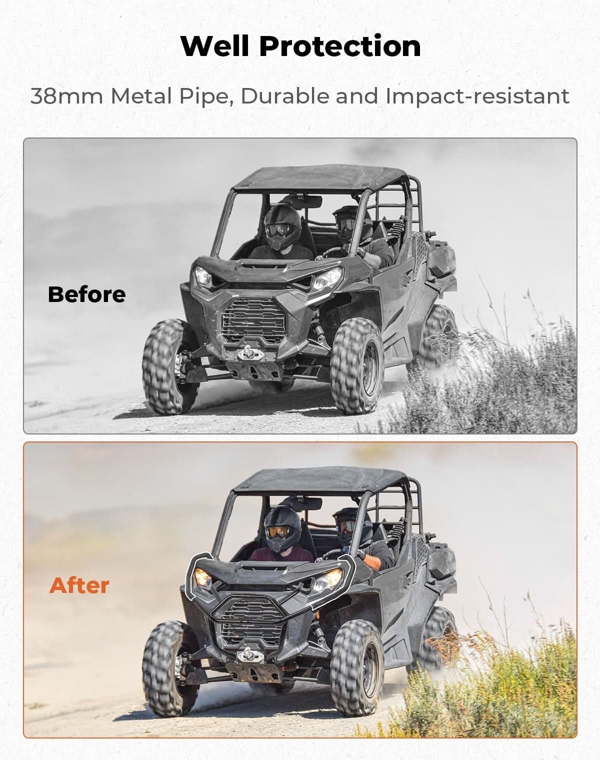 Kemimoto '21+ Can-Am Commander Front Corner Bumper