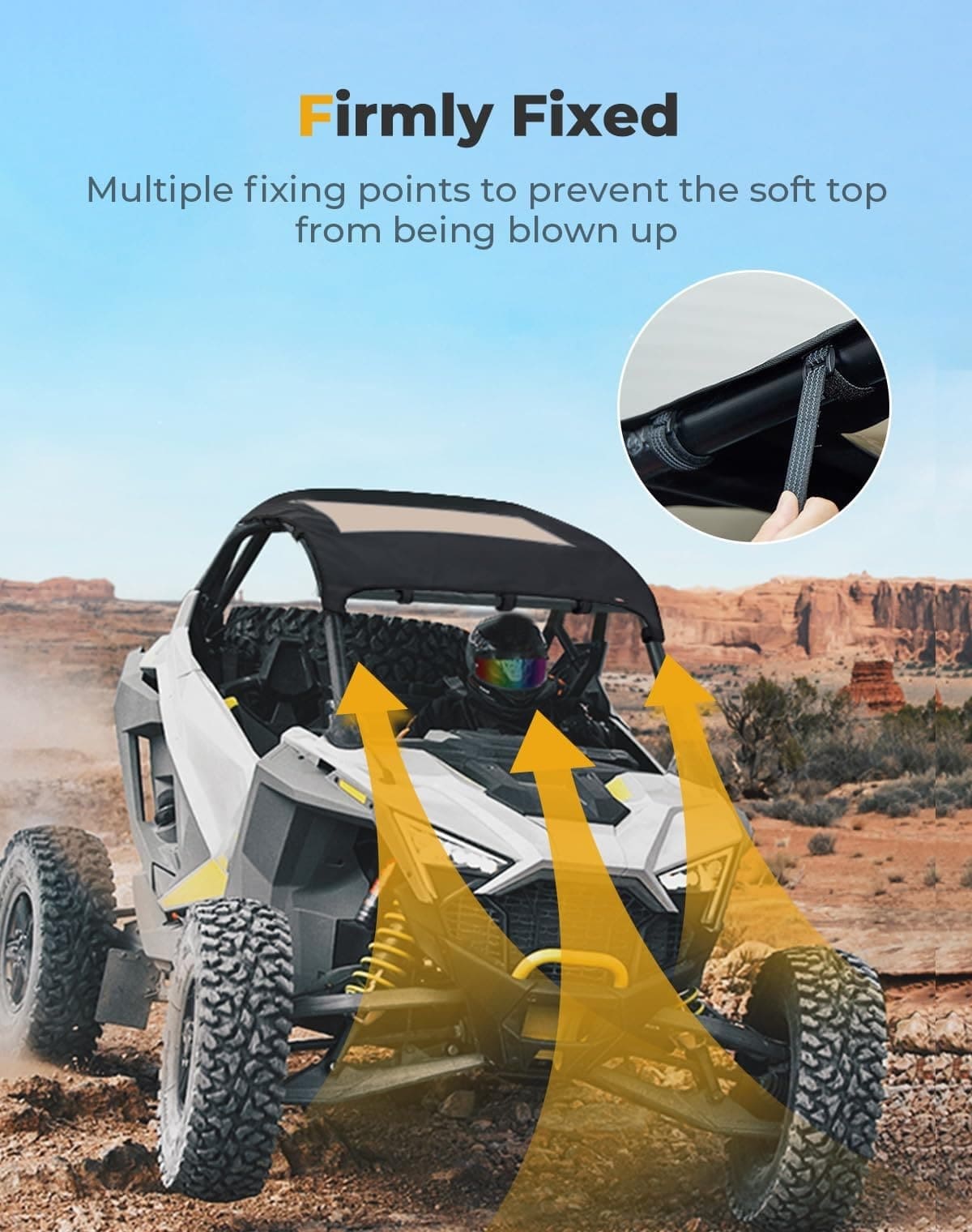 Kemimoto '22-'24 Polaris RZR Pro R Soft Canvas Roof