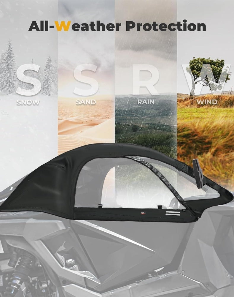 Kemimoto '22-'24 Polaris RZR Pro R Upper Doors Soft Cab Enclosures