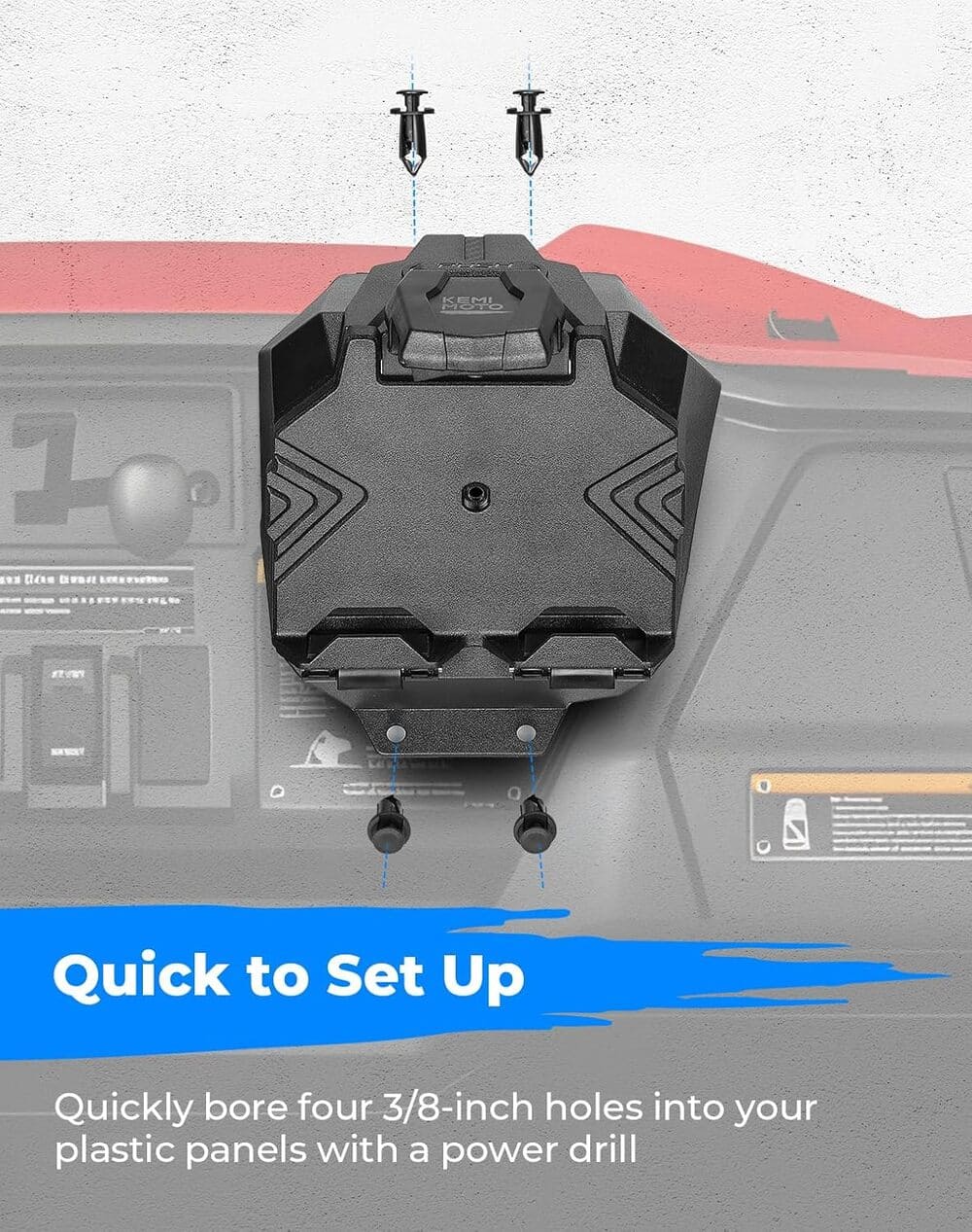 Kemimoto '22-'25 Honda Pioneer 1000 Electronic Device Mount