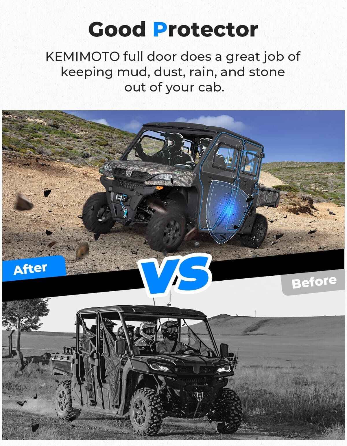 Kemimoto '22+ CFMoto UForce 1000 XL Full Doors with Sliding Window