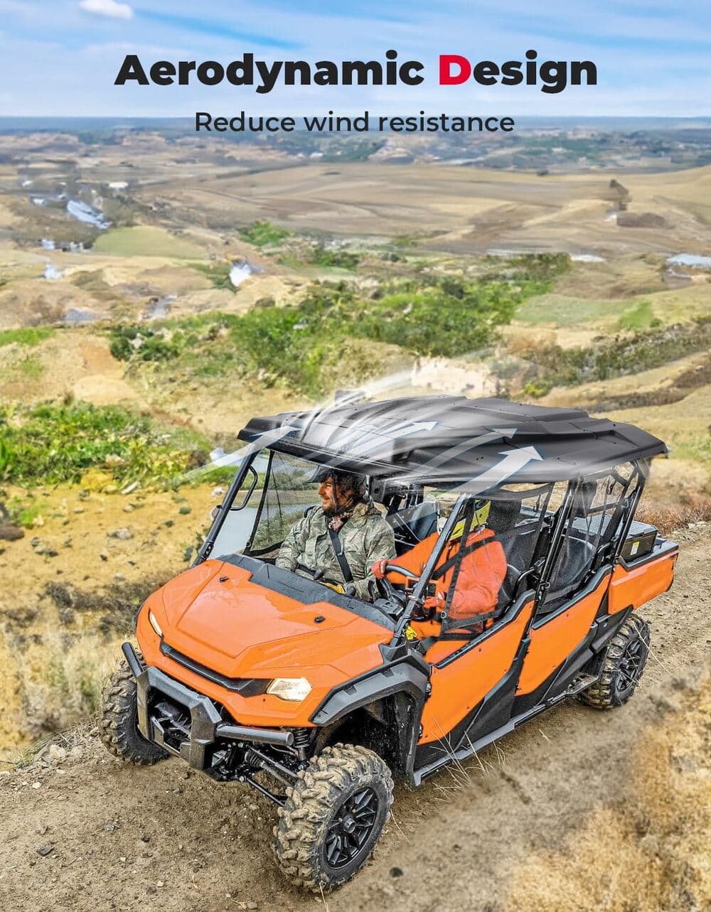 Kemimoto '23-'24 Honda Pioneer 1000-6 Plastic Hard Roof Top