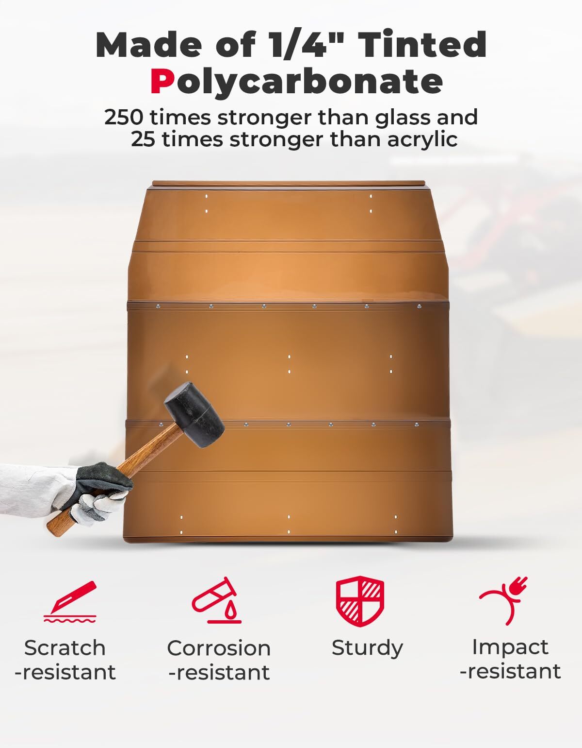 Kemimoto '23+ Honda Pioneer 1000-6 Hard Tinted Roof